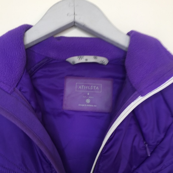 athleta down vest with floral design on back Small - Picture 2 of 3
